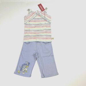 NWT Gymboree Girl " Bonjour Provence " Floral Knit Capri & Multi Stripe Tank 3